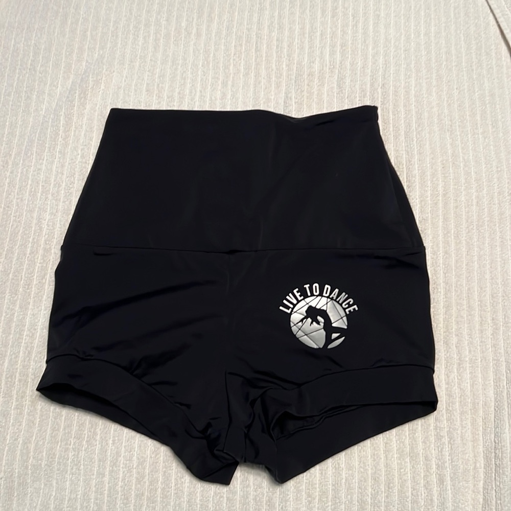 High waist (fold over) dance shorts. Adult Medium
